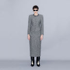 YCH PENCIL SKIRT MELANGE GREY (W23SK501MG)