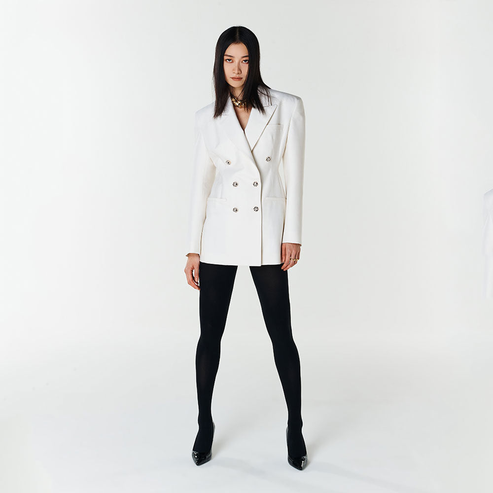YCH CUT OUT-BACK TAILORED JACKET IVORY (F23JK113IV)