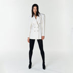 YCH CUT OUT-BACK TAILORED JACKET IVORY (F23JK113IV)
