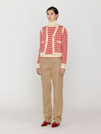 EENK EENK VITA Gingham Check Knit Vest - Red/Ivory