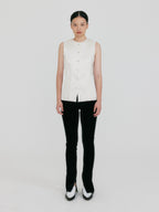 EENK ZIVE Crewneck Waistcoat - Ivory
