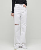 MUSINSA STANDARD WOMAN MUSINSA STANDARD WOMAN Women's Denim Pants Loose Straight [White]