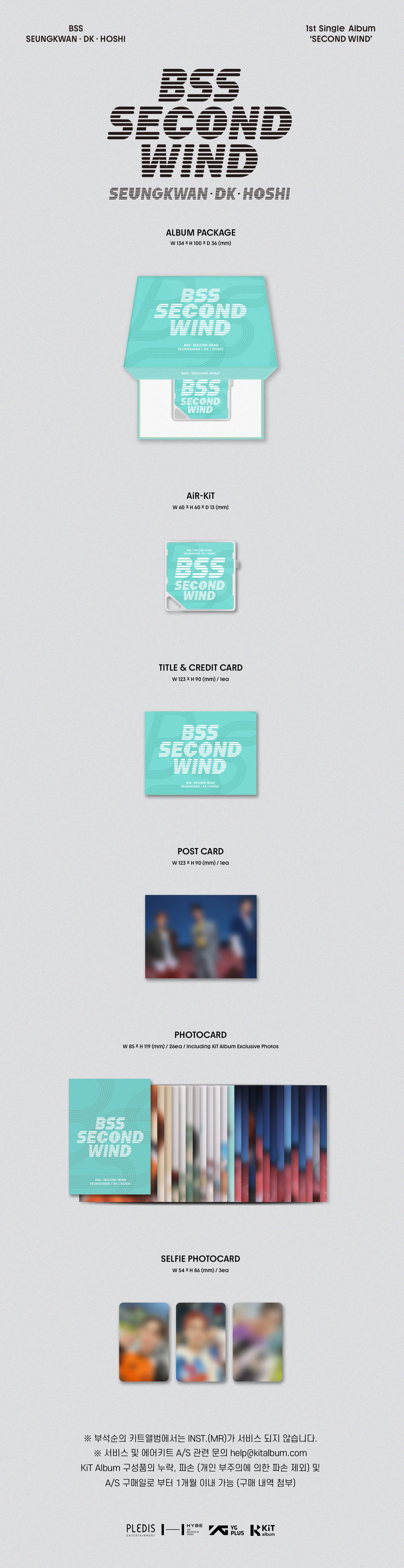 BSS - SECOND WIND / 1st Single Album (KiT ver.) detail 3