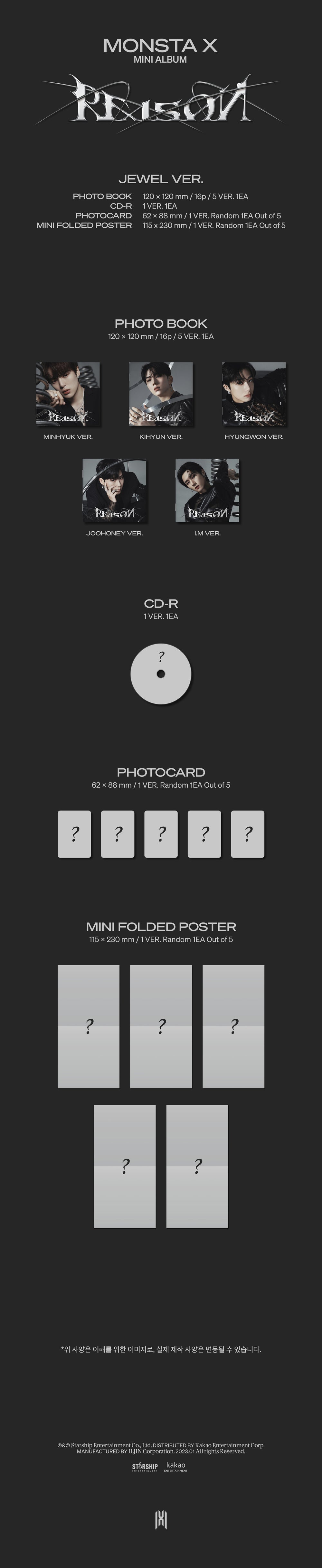 MONSTA X - REASON / 12th Mini Album (Jewel ver.) detail 3