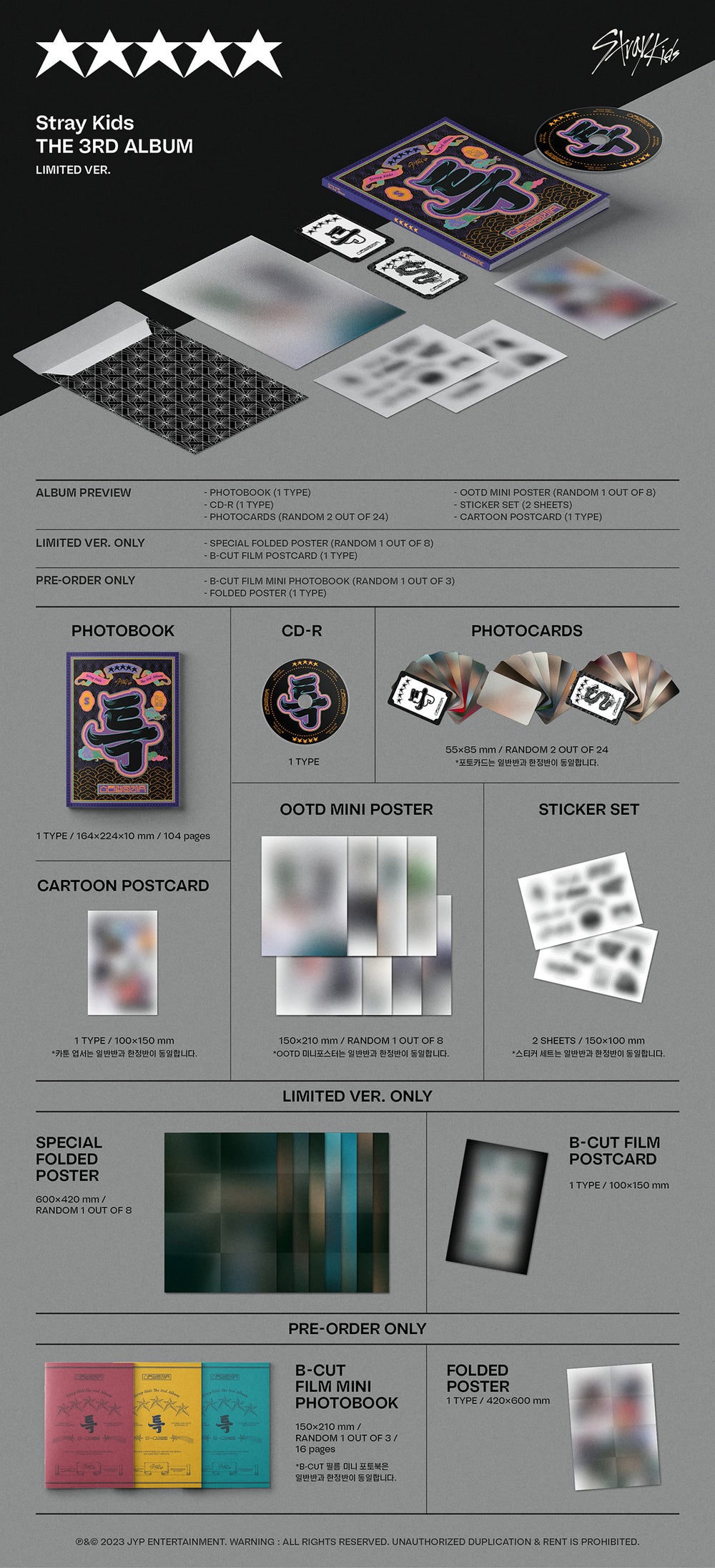 Stray Kids - ★★★★★ (5-STAR) / 3rd Album Full Album (LIMITED VER.) detail 3