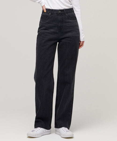 MUSINSA STANDARD WOMAN MUSINSA STANDARD WOMAN Women's Straight Denim Pants (Washed Black)
