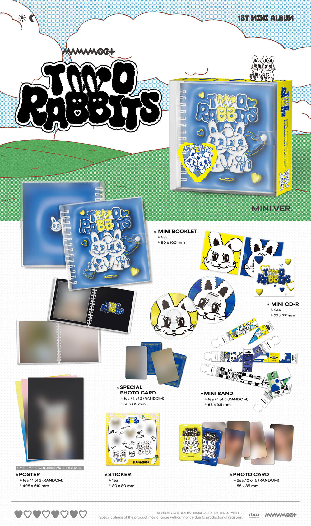MAMAMOO+ - TWO RABBITS / 1st Mini Album (MINI Ver.) detail 3