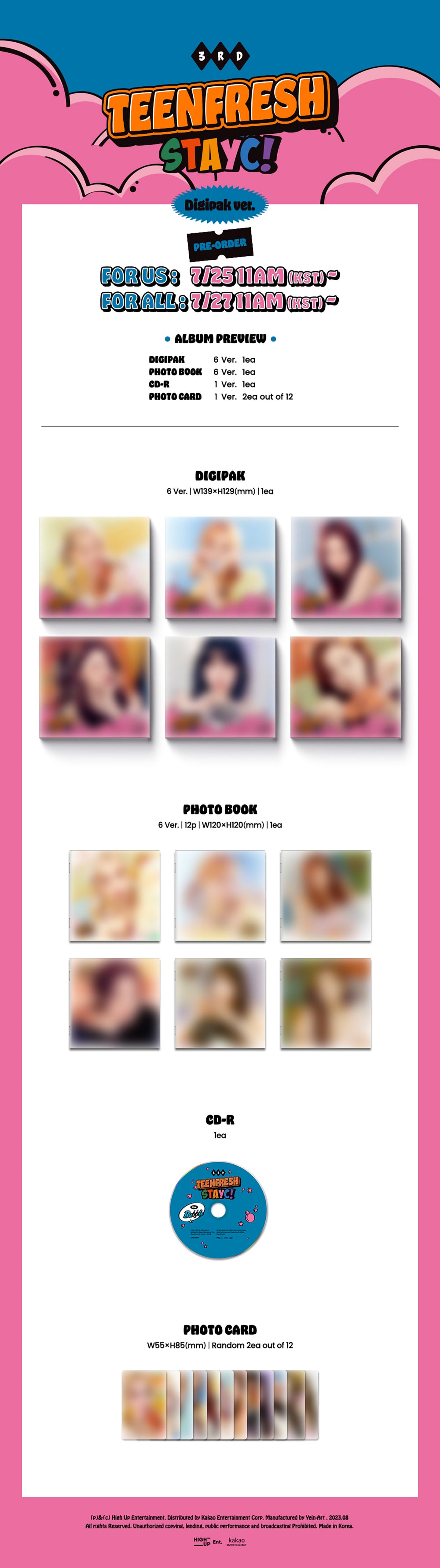 STAYC - TEENFRESH / 3rd Mini Album (Digipak Ver.) detail 3
