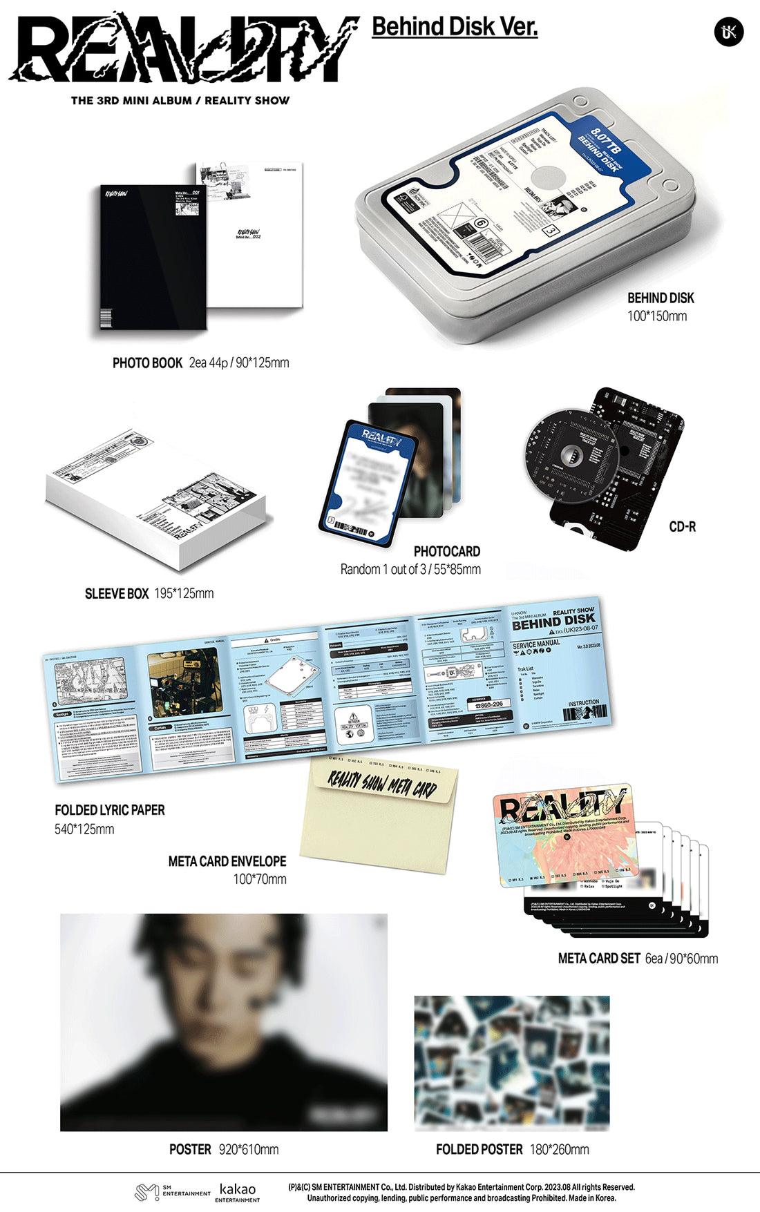 U-KNOW - Reality Show / 3rd Mini Album (Behind Disk Ver. / First Press Limited)