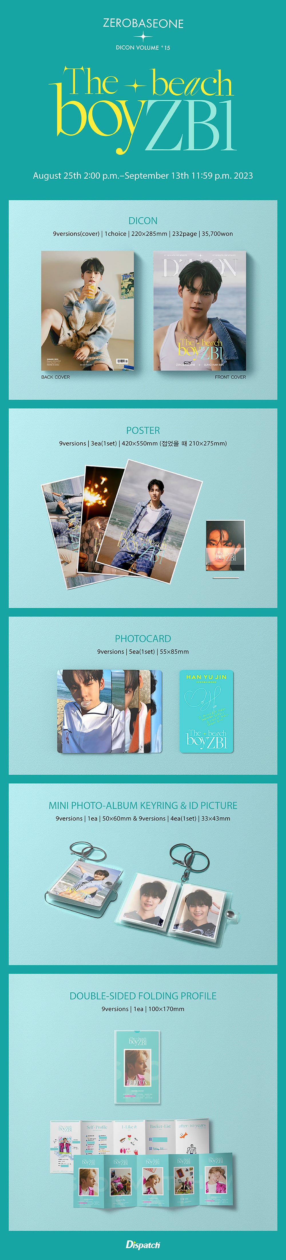 DICON VOLUME N°15 ZEROBASEONE : The beach boy ZB1 (Member Edition) detail 1