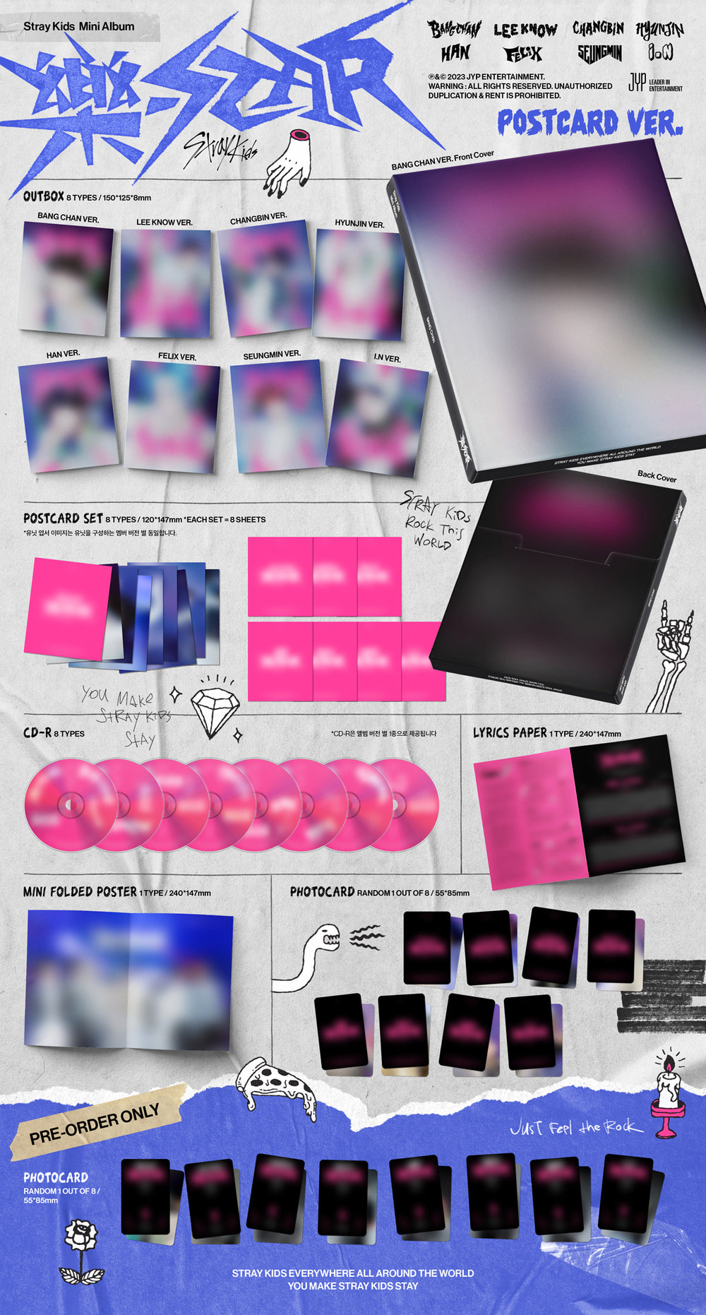 Strays Add Stray Kids - 樂-STAR / Mini Album (POSTCARD VER.) – Seoul Selects