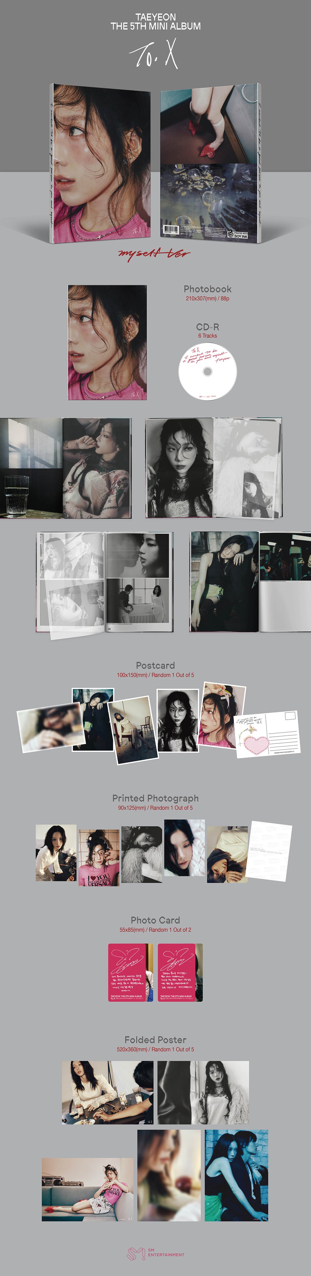 TAEYEON - To. X / 5th Mini Album (Myself Ver.) detail 3