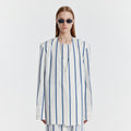 EENK YASMIN Round-neck Long Jacket - White