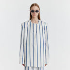 EENK YASMIN Round-neck Long Jacket - White