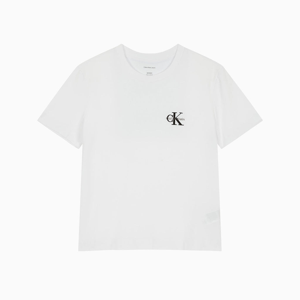 Calvin Klein Jeans [CK] Women’s Regular Fit Small Monogram Logo Short Sleeve T-Shirt 47AB801 YAA