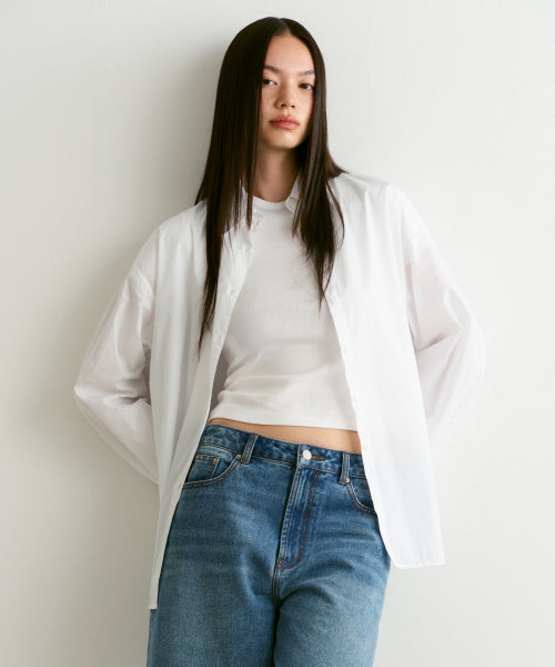 MUSINSA STANDARD WOMAN MUSINSA STANDARD WOMAN Women's Oversized Poplin Shirt (Size)