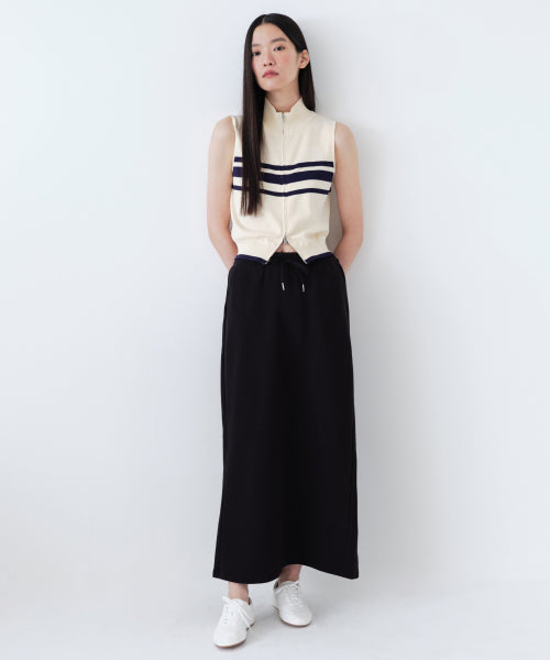 MUSINSA STANDARD WOMAN MUSINSA STANDARD WOMAN Sweat Maxi Skirt [Black]