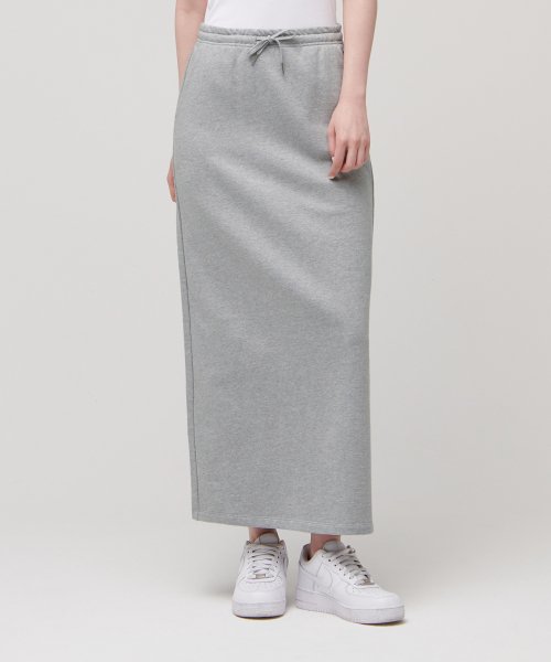 MUSINSA STANDARD WOMAN MUSINSA STANDARD WOMAN Sweat Maxi Skirt Medium Gray