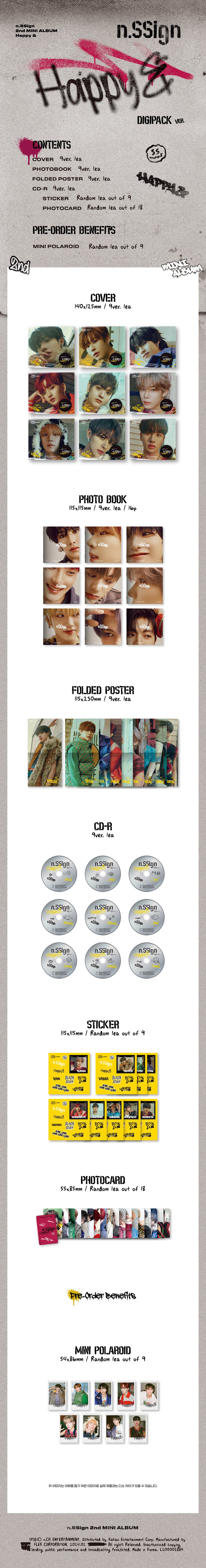 n.SSign - Happy & / 2nd Mini Album (Digipack ver.) detail 3