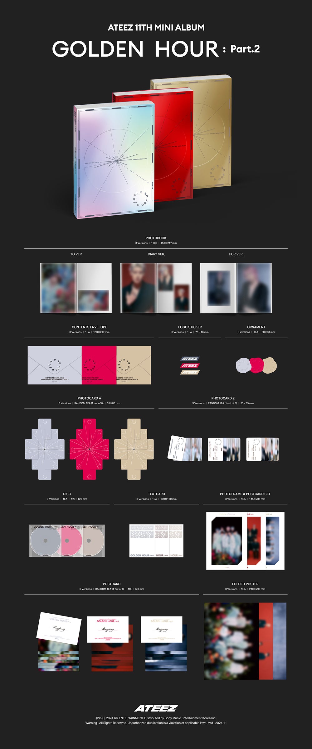 ATEEZ - GOLDEN HOUR : Part.2 / 11th Mini Album (To Ver.) detail 5
