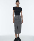 MUSINSA STANDARD WOMAN MUSINSA STANDARD WOMAN Women's Denim Long Skirt [Gray]