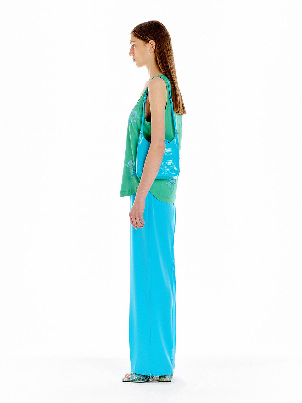 EENK EENK Pants Drawstring Hem Wide-Leg - Sky Blue