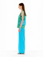 EENK EENK Pants Drawstring Hem Wide-Leg - Sky Blue