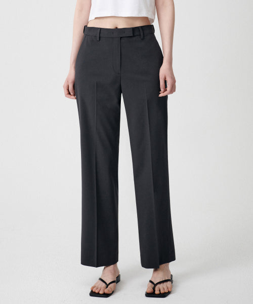 MUSINSA STANDARD WOMAN MUSINSA STANDARD WOMAN Slacks Straight Fit [Gray]