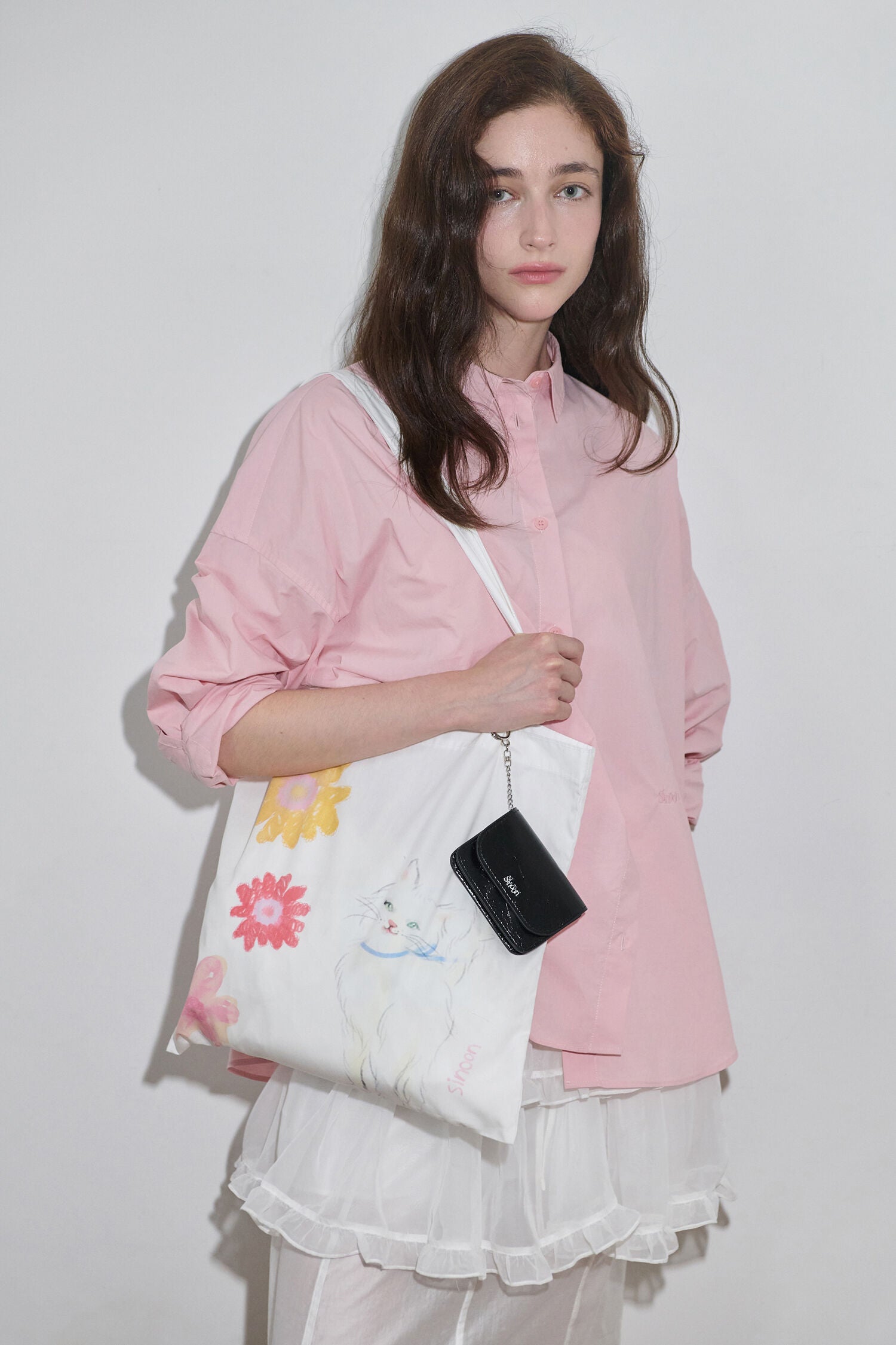 SINOON Basic Over Fit Shirt (Pink)