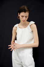 OUI MAIS NON Cloud cotton sleeveless top