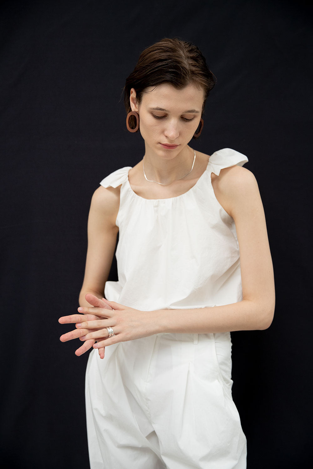 OUI MAIS NON Cloud cotton sleeveless top
