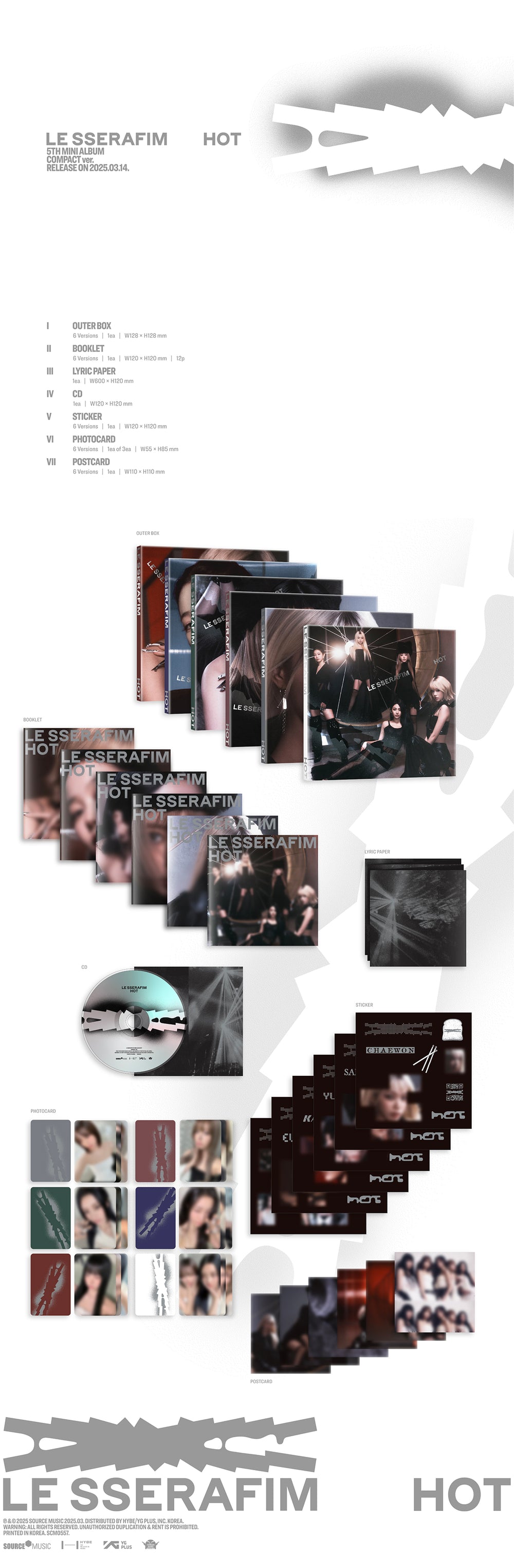 LE SSERAFIM - HOT / 5th Mini Album (COMPACT ver.) detail 5