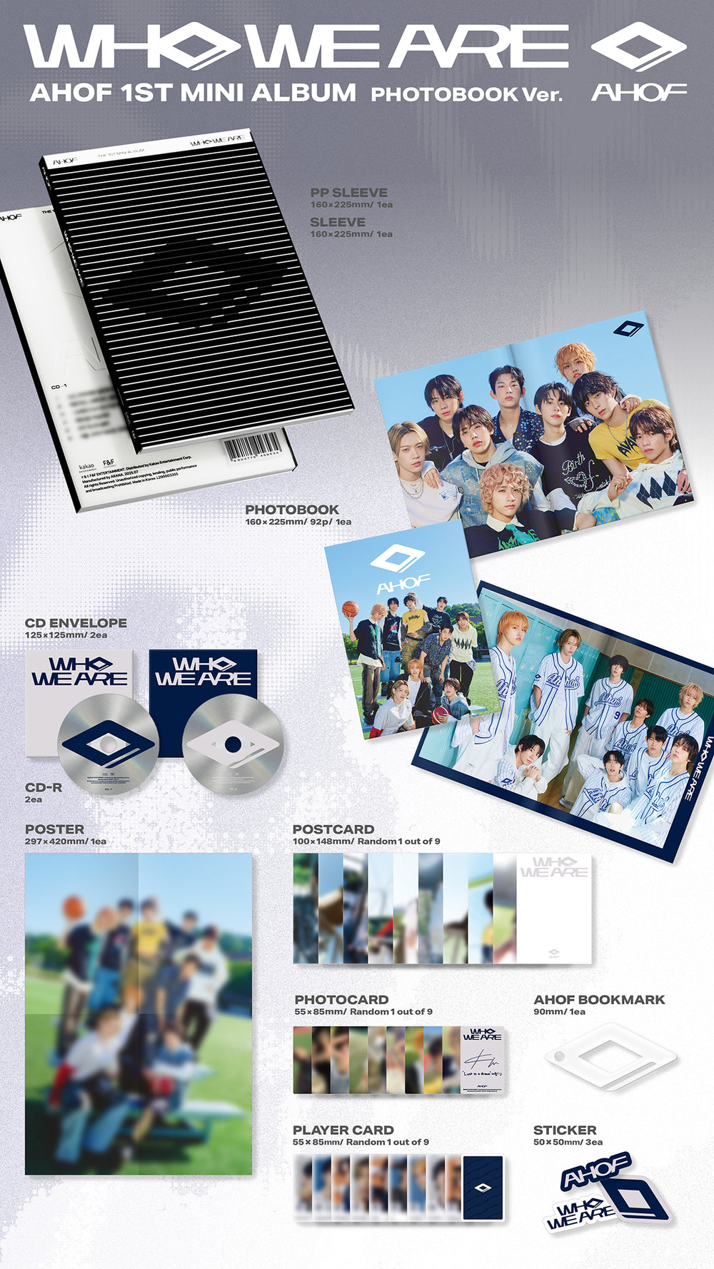 AHOF - WHO WE ARE / 1st Mini Album (PHOTOBOOK Ver.) (2 pcs Set) detail 6