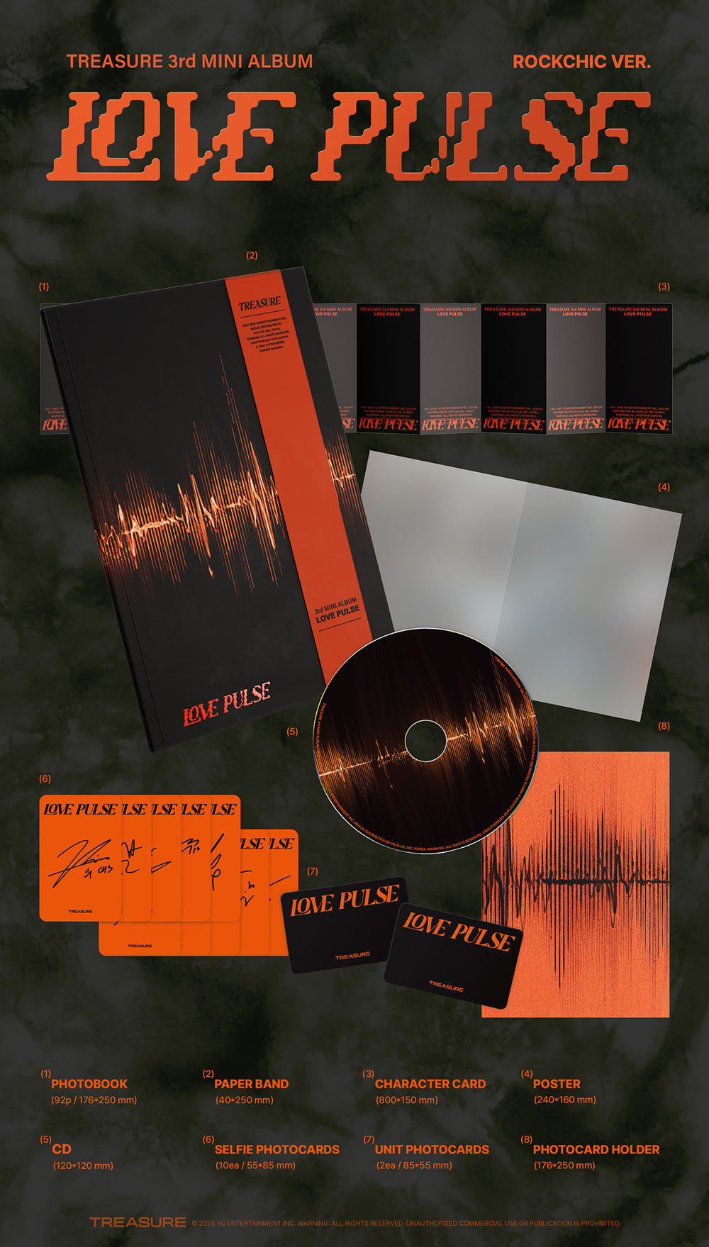 TREASURE - LOVE PULSE / 3rd Mini Album (3 Types Set) detail 7