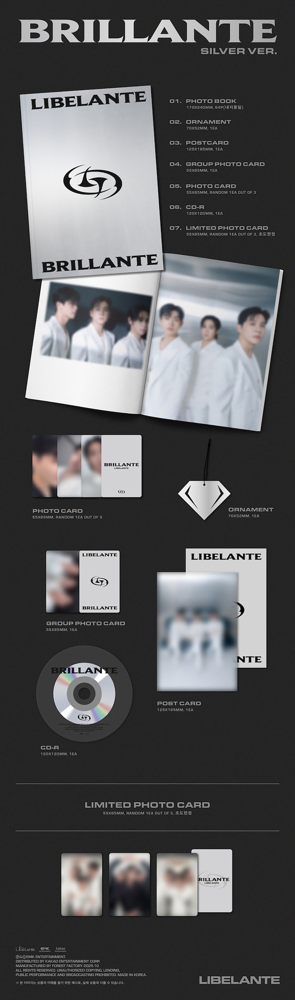 LIBERANTE - BRILLANTE / 2nd Mini Album (SILVER VER.) detail 5