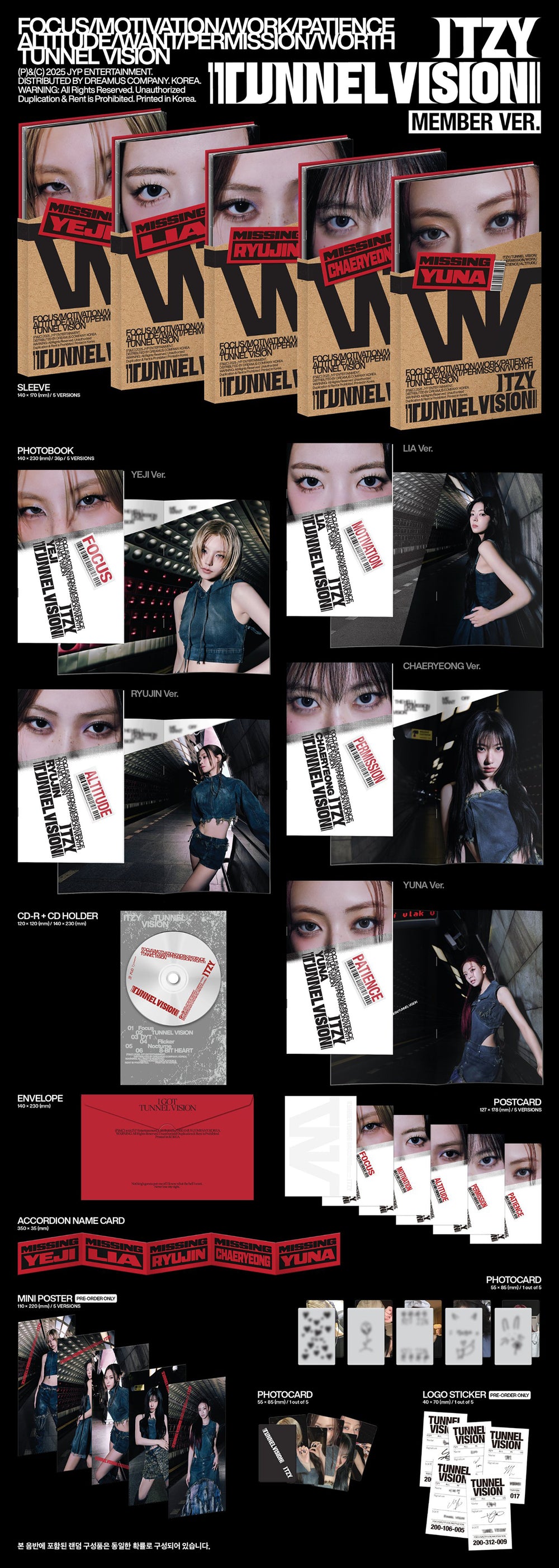 ITZY - TUNNEL VISION (Member Ver.) detail 5