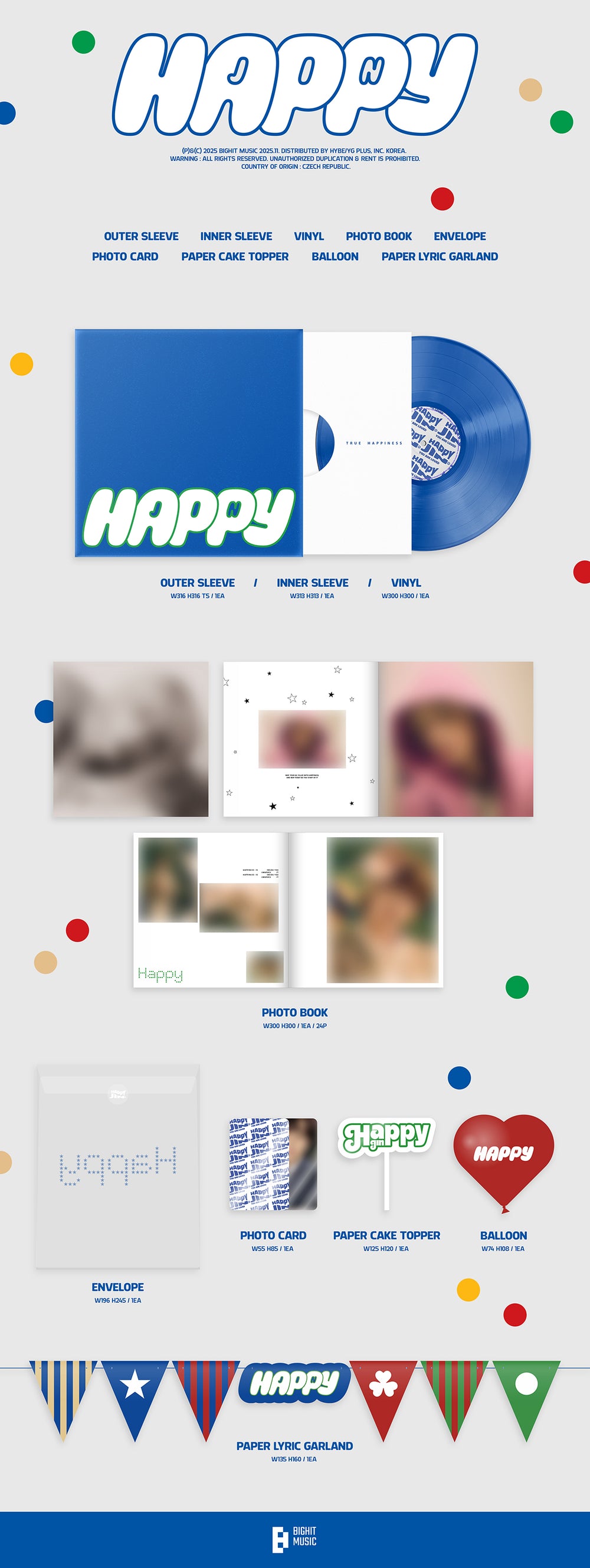 JIN - Happy / Solo Album (LP) detail 5