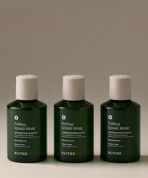 BLITHE BLITHE Patting Splash Face Wash Pack Green Tea Set of 3