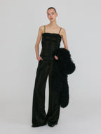 EENK ZILVINE Relaxed Stripe Pants - Black
