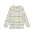THEMUSEUMVISITOR MULTI STRIPE SUMMER LONG SLEEVE (PINK)