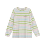 THEMUSEUMVISITOR MULTI STRIPE SUMMER LONG SLEEVE (PINK)