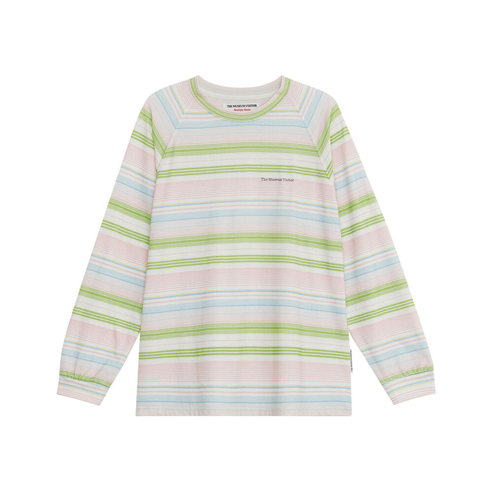 THEMUSEUMVISITOR MULTI STRIPE SUMMER LONG SLEEVE (PINK)