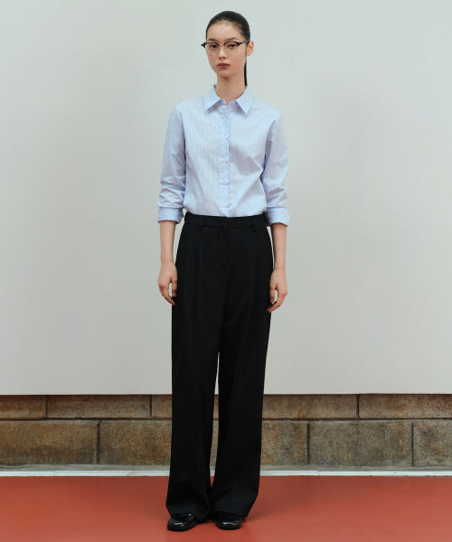 MUSINSA STANDARD WOMAN MUSINSA STANDARD WOMAN Women's High Waist Wide Slacks [Black]