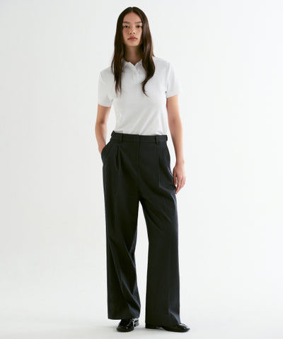 MUSINSA STANDARD WOMAN High Waist Wide Slacks (Gray)