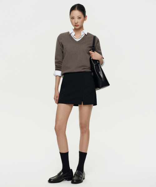 MUSINSA STANDARD WOMAN MUSINSA STANDARD WOMAN Women's Slit Mini Skirt [Black]