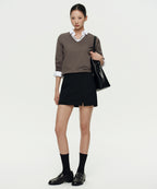 MUSINSA STANDARD WOMAN MUSINSA STANDARD WOMAN Women's Slit Mini Skirt [Black]