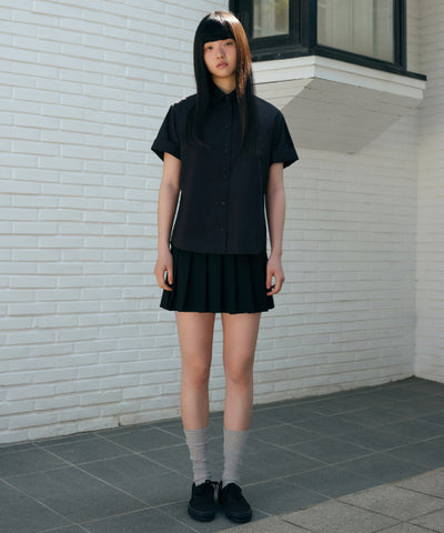 MUSINSA STANDARD WOMAN Women's Pleated Mini Skirt [Black]
