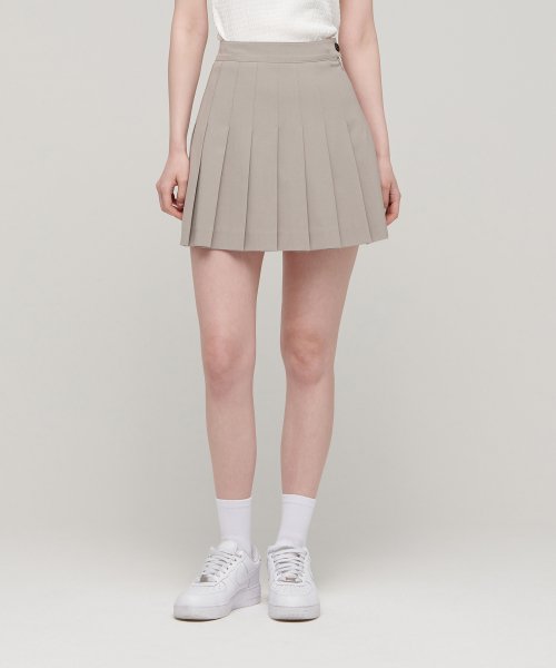 MUSINSA STANDARD WOMAN MUSINSA STANDARD WOMAN Women's Pleated Mini Skirt [Light Beige]