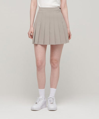 MUSINSA STANDARD WOMAN Women's Pleated Mini Skirt [Light Beige]
