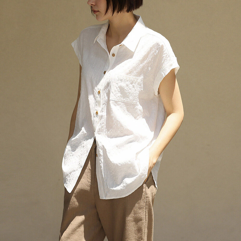ROOMPACKER Runian cap sleeve shirt